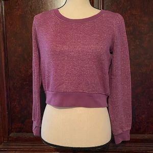 Wet Seal Mauve Crop Sweat Shirt size small